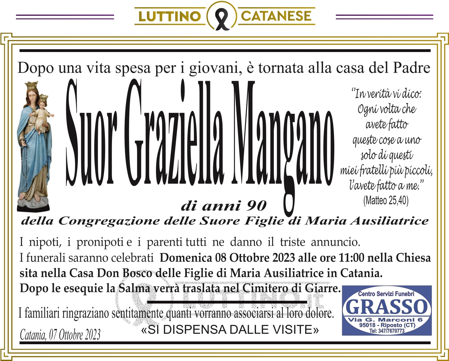 Suor Graziella  Mangano